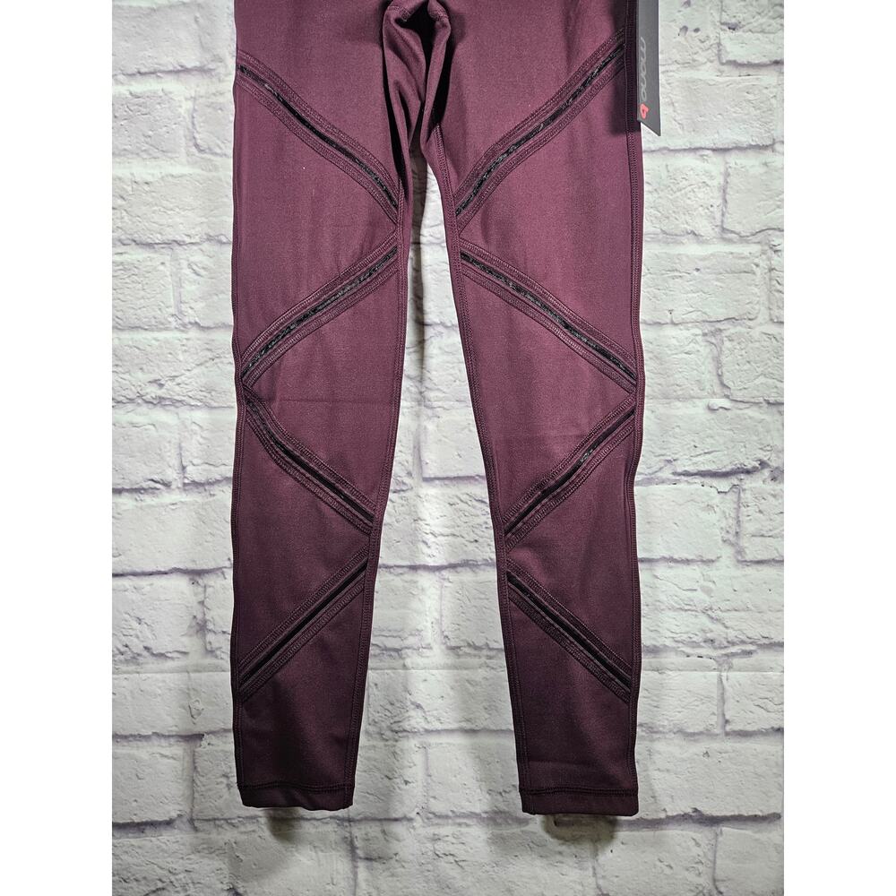 Mono B Women's Leggings Athletic Pant Size Small Burgandy NWT Style APH6105 - Picture 6 of 6